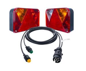 Conjunto: Pilotos traseros DPT 35 con arnés de cableado 4 m 7-pin