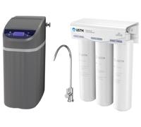 Conjunto planta de tratamiento de agua USTM Grey WS9LCDG, filtro para fregadero USTM Ultra ULTRANEWSTYLE
