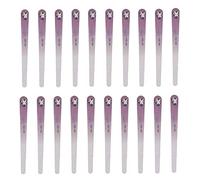 Conjunto Profesional de Archivos Uñas Doble Cara - 20pcs 150/180 Buffers para Manicuras en el Hogar y Salón Herramienta Púrpura Naturales, Acrílicas Falsas