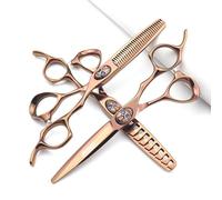 Conjunto profesional de corte de pelo de 6/7 pulgadas, tijeras escasas de acero inoxidable, adecuado para salones de peluquería y familias (6 pulgadas - 3pc-I)