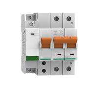 Conjunto Protector de sobretensiones permanentes, IGA 40A monofásico y Protector de sobretensiones transitorias, 15kA 1P (1+N), 10,5 x 6,5 x 8,5 centímetros, Color Blanco