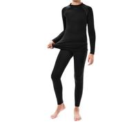 Conjunto Ropa Interior Térmica para Niños - Camiseta de Manga Larga y Pantalón - Set infantil Elástico para Esquí Snowboard Acampada y Senderismo para Niño y Niña