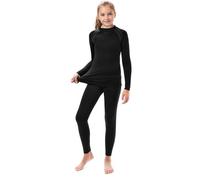 Conjunto Ropa Interior Térmica para Niños - Camiseta de Manga Larga y Pantalón - Set infantil Elástico para Esquí Snowboard Acampada y Senderismo para Niño y Niña