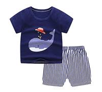 Conjunto Ropa Niño Niña Verano My First Cumpleaños Dinosaurio Impreso Traje Camiseta Chaleco Tirantes Pantalones Cortos Sudadera y para 1-6 años