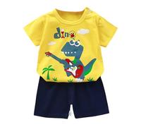 Conjunto Ropa Niño Niña Verano My First Cumpleaños Estampado Tractor Camisa Chaleco Pantalones Cortos Sudadera y para 1-6 años