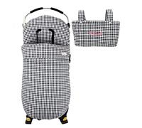 Conjunto Saco Silla de Paseo Universal + Minipanera Personalizada - Conjunto Saco Universal + Minitalega con Nombre para Silla de Paseo - Handmade - Nenel (Vichy Negro)