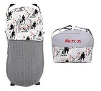 Conjunto Saco Silla + Maxibolso PERSONALIZADO CON NOMBRE BORDADO. Varios modelos y colores disponibles (Star Wars)