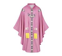 Conjunto sagrado del clero genérico, ropa casulla cinta, prenda de longitud completa con cinturón, traje ceremonial con forma clásica, vestido de tela litúrgica, de fe para boda masiva