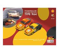 Conjunto Shell Porsche 911 (964) Carrera Cup Pirelli 1:64 Tiny City COMBO64002