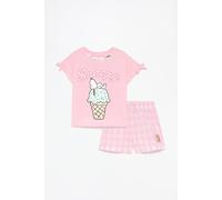 Conjunto Snoopy Peanuts™ camiseta y short ROSA 3-6 meses