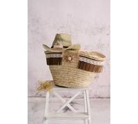 CONJUNTO SOMBREO Y CAPAZO BOHO CHIC