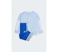 Conjunto adidas 3 Bandas French Terry Jog Bebés Azul/Blanco 0 - 3 MESES