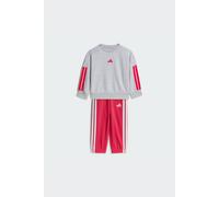 adidas Unisex bebé Essentials Jogger Track_Suit, light grey heather/power pink, 3-6 Months