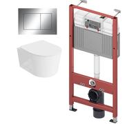 Conjunto taza de inodoro con asiento de cierre suave LaVita Loso 5908211492469, marco empotrado Tece Base 9400407, 9.240.401