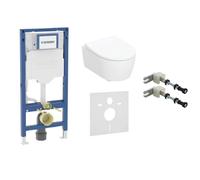 Conjunto taza de inodoro Geberit iCon 503.232.00.1, marco empotrado Geberit Duofix 111.320.00.6, 111.815.00.1, 156.050.00.1