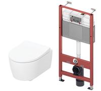 Conjunto taza de inodoro Geberit iCon 503.232.00.1, marco empotrado Tece Base 9400407