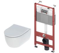 Conjunto taza de inodoro Geberit iCon 503.233.00.1, marco empotrado Tece Base 9400407