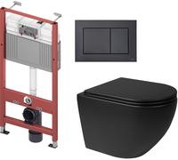 Conjunto taza de inodoro Oltens Hamnes 42013300, marco empotrado Tece Base 9400407, 45100300, 9240407