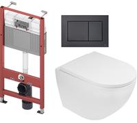 Conjunto taza de inodoro Oltens Hamnes 42021000, marco empotrado Tece Base 9400407, 9240407, 45109000