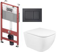 Conjunto taza de inodoro Oltens Vernal 42002000, marco empotrado Tece Base 9400407, 9240407, 45104000