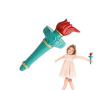 Conjunto Temático 4 De Julio Para Mujer - Corona Y Antorcha De Diosas - Juego De 3 Accesorios Ligeros Patrióticos Para Desfiles Escolares Y Fiestas De Independencia Halloween