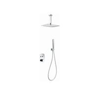 Conjunto termostático de 3 módulos para ducha de diseño moderno con un acabado cromado feroe Hidra de Imex - Plateado / Latón / Imex