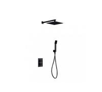 Conjunto termostático de ducha fabricado en latón con un acabado negro mate Cies de Imex - Negro / Latón / Imex