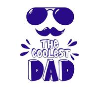 Conjunto tipográfico de papá y yo Calcomanías de letras 40x50.1cm Decoración de tiendas Azul oscuro