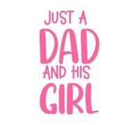 Conjunto tipográfico de papá y yo Decoración de vinilo para pared 67.2x70.9cm Impermeable Rosa