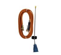 Conjunto TITANIO con 2 Quemadores + 2 Collares + 1 Mango de Gatillo Bimaterial con Empalme Giratorio + 10 m de Tubo + 1 Regulador de 4 Bares - Soplete de Soldadura - Lámpara de Soldar - EXPRESS