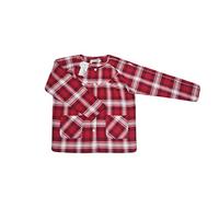 Conjunto traje enfermería para mujeres Cirugía discapacidad Pacientes Parálisis Postrado en cama Paciente Cuidado Ropa - cremallera, fácil usar,Redcoat,L