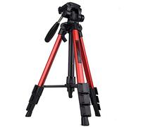 Conjunto Tridimensional De Trípode De Aleación De Aluminio Pan-Tilt, Soporte De Proyector Digital De Cámara Portátil De Trípode, Fácil De Guardar, Tomarlo Cuando Lo Use,Rojo