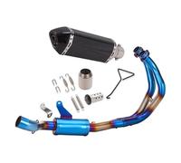 Conjunto tubo escape Para MT-07 Para FZ07 Tubo De Escape Slip-on Sistema De Silenciador De 51 Mm Tubo De Enlace Frontal Sistemas De Escape Tubos