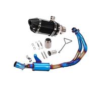 Conjunto tubo escape Sistemas De Escape Para YZF R7 2021-2025 Tubo De Enlace De Cabezal De Escape Completo Atornillado Tubos Silenciador Azul