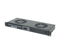 Conjunto ventilacion 2 coolers y termostato 1u negro