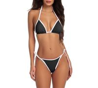 Conjunto Verano Mujer Trajes De BañO 2 Piezas Women with Breast Without Brackets Sexy Bikini Two Piece Swimsuit Bikini Bandeau Mujer Traje De BañO 2 Piezas (White, M)