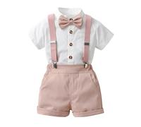 Conjunto Verano Niño Ropa - Ropa Algodón para Niñas Y Niños Ropa de Verano para Niños Pantalones Cortos Mono Conjunto Verano Conjunto de Chaleco Cintura Elástica 9-24 Meses 2 a 8 Años