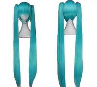 (Conjunto verde y peluca-L) Disfraz de cosplay de Vocaloid Hatsune Miku con vestido midi y peluca para