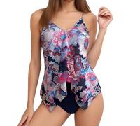 Conjuntos de bikini para mujer, sexy, push-up, cintura alta, parte superior y pantalón, ajustable, abdomen, traje de baño de dos piezas/tres piezas, elegante traje de baño de moda de playa, tankini