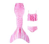 Conjuntos de Bikini para niña Traje baño niño con Falda Cola Pescado Disfraz Cosplay Ropa Piscina Mujer NatacióN Infantil Conjunto NiñAs