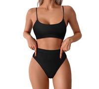 Conjuntos De Bikini,Push Up con Relleno Conjunto Bohemio Floral Swimwear Reductor Estampado Bikinis Brasileño Tankini Shorts Natacion Surf Bañador # L