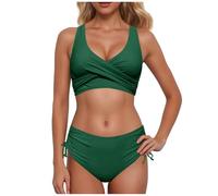 Conjuntos De Bikini Talla Grande Vikinis Push Up Sexy Swimwear Reductor Estampado Diseño Bandeau Moderno Material Deportivo Elástico Conjunto Elegante para Viajes#Z