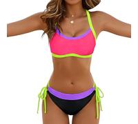 Conjuntos De Bikinis Bikini Mujer Sin Tirantes Reductores Tankini Playa Top con Aros Talla Grande con Relleno Elegante BañadoresChollos Ultima Hora Rosa S