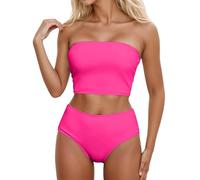 Conjuntos de Bikinis para Mujer,Talla Grande Vikinis Conjunto Bohemio Floral Traje Baño Reductores Bikini Braga Alta Control Vientre Surf y Natación Activa # L