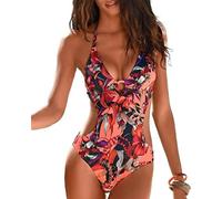 Conjuntos de Bikinis Traje De Baño Rayas de Una Pieza Bañador para Mujer Push Up Bikini Bañador Talla Extra Grande Relleno Suave Extraíble Sin Aros Ropa de Baño Mujer