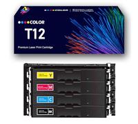 Conjuntos de Cartuchos de tóner T12 remanufacturados con Chip de Repuesto para impresoras multifunción Canon Color ImageCLASS X LBP1333C MF1333C I-SENSYS X C1333i C1333iF C1333P,4Color-1Pack