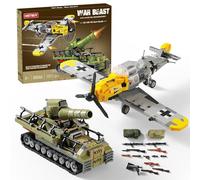 Conjuntos de construcción de juguetes militares de la Segunda Guerra Mundial compatibles con Lego, crea un avión de combate BF109 y un mortero gigante Karl, gran juguete de avión del ejército de la