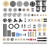 Conjuntos de Ejes y Engranajes de 116 Piezas Caja de Cambios Piezas de Engranaje DIY Technic Vehículo Piezas Piezas de Unión Compatible con Piezas de Lego Technic