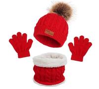 Conjuntos de Gorros y Guantes de Invierno para niños,Conjunto de Bufanda, Guantes y Gorro | Gorro y de Invierno de - Bufandas cálidas, Accesorios, Gorro Grueso para niños y niñas