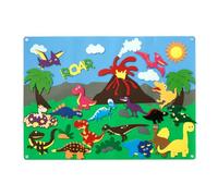 Conjuntos de historias de fieltro - Conjunto de cuadros de franela, actividad de pared educativa para niños pequeños | Juego de cuentos sobre mascotas, guion gráfico de despertar con dinosaurios